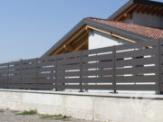 ringhiera a pannelli modulari in lamiera